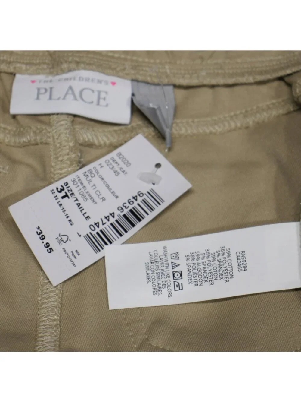 The Children's Place Pull on Jeggings Pants Sandy Navy 2 Pack 3T US